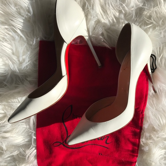 White Christian Louboutin Heels - Picture 6 of 7